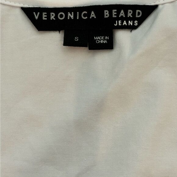 Veronica Beard Womens Addyson Dress Sz S Blue-Stripe Ruffle Faux Wrap Casual - Picture 3 of 6